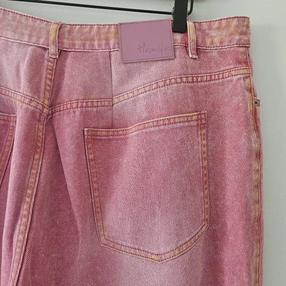 Hanifa Dusty Cedar Aster Acid Distressed Jeans ALTERED - Picture 11 of 13